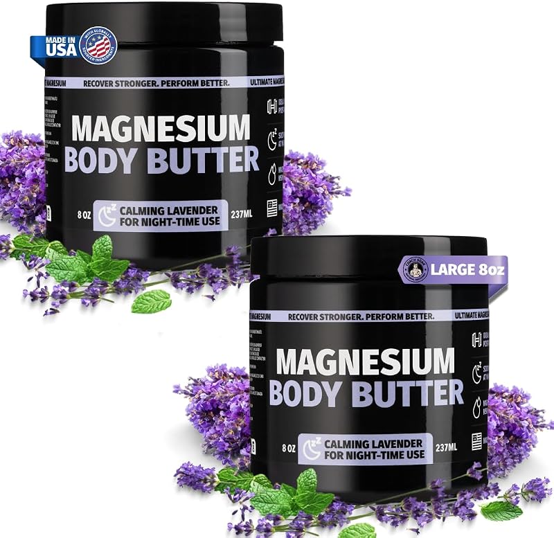 Manteiga corporal de magnésio noturna Coach Soak com lavanda, 16 oz