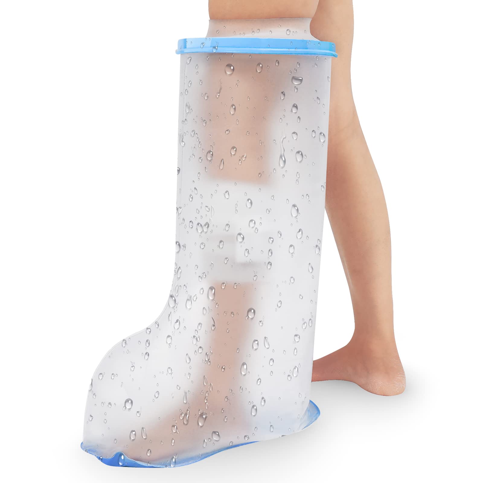 Photo 1 of Waterproof Leg Cast Cover for Shower Adult, Cast Protector for Shower Leg Adult with Non-Slip Bottom, Leg Cast Bag for Shower Foot Cover for Shower After Surgery Reusable