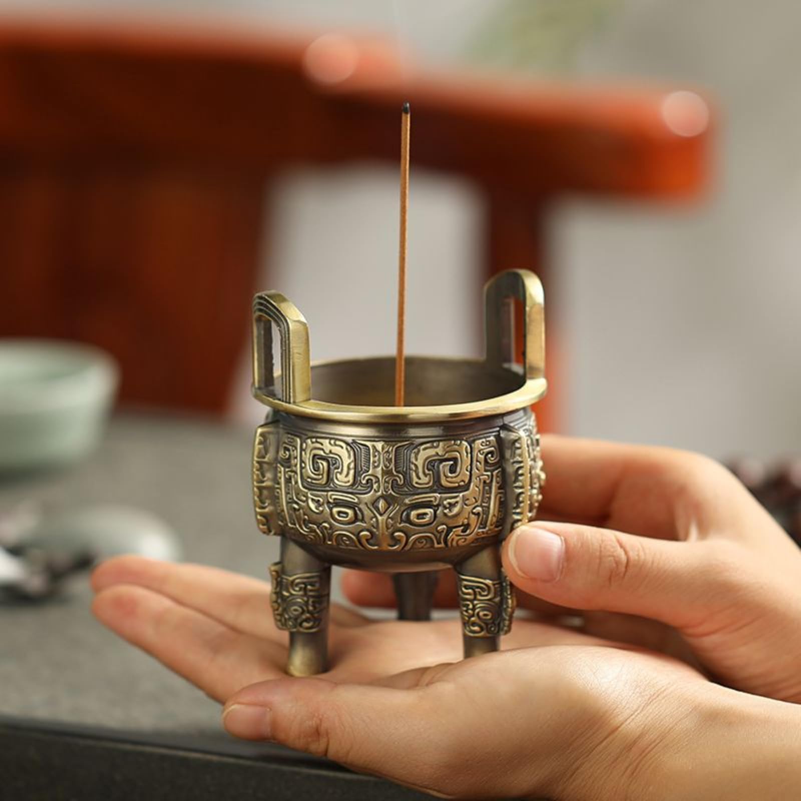 Porta incenso Zen Spirit, 9,8 cm, ornamento per casa da tè