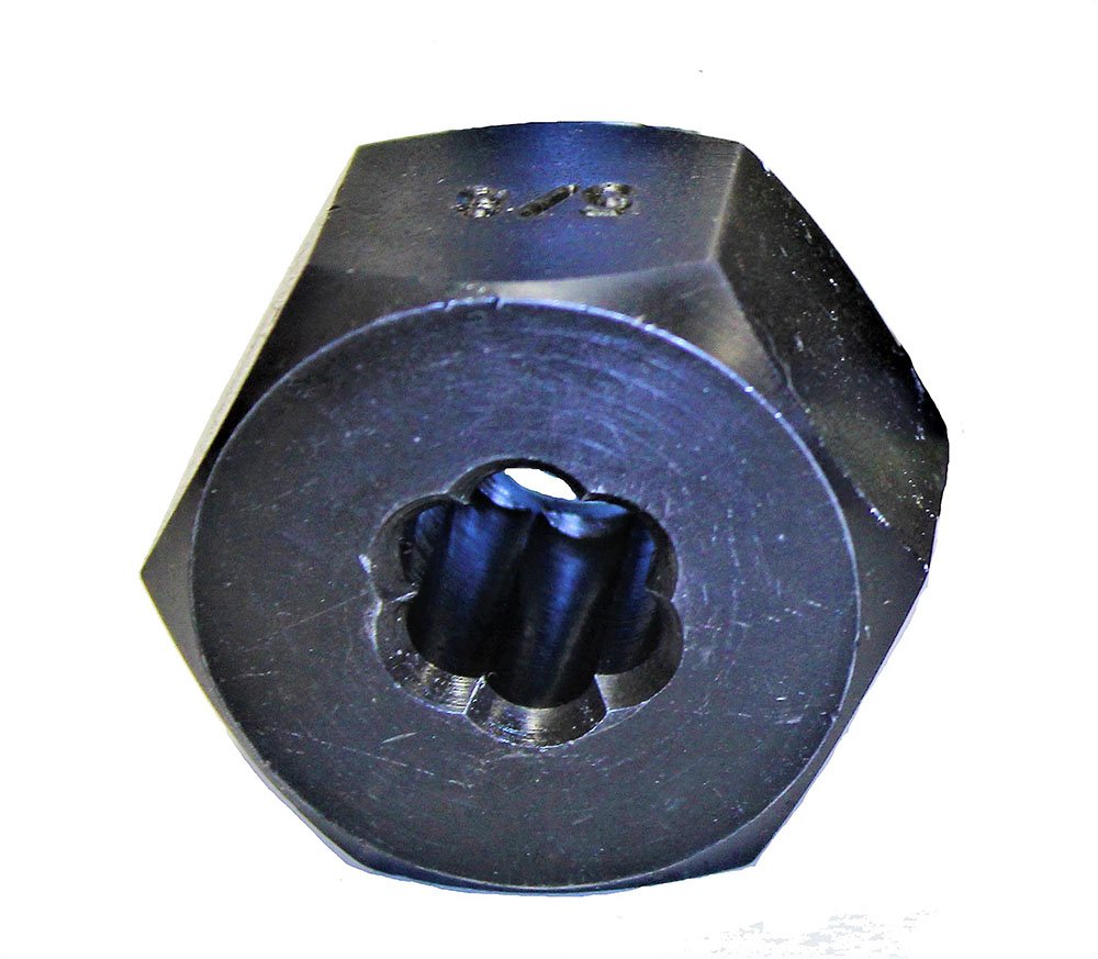 JENDYKXLN58B Black Replacement Rib Nut (for 5/8" Lug Studs), 1 Pack