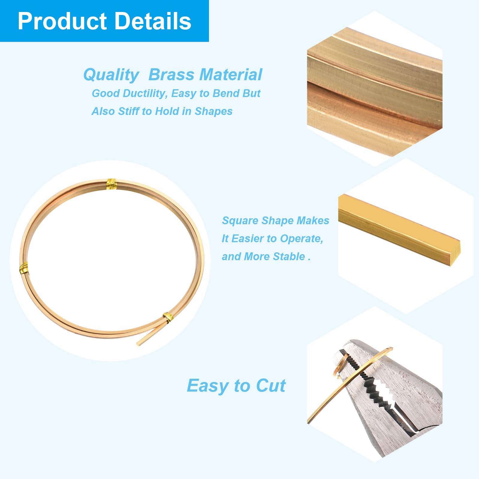 PATIKIL Half Hard Brass Wire - Image 3