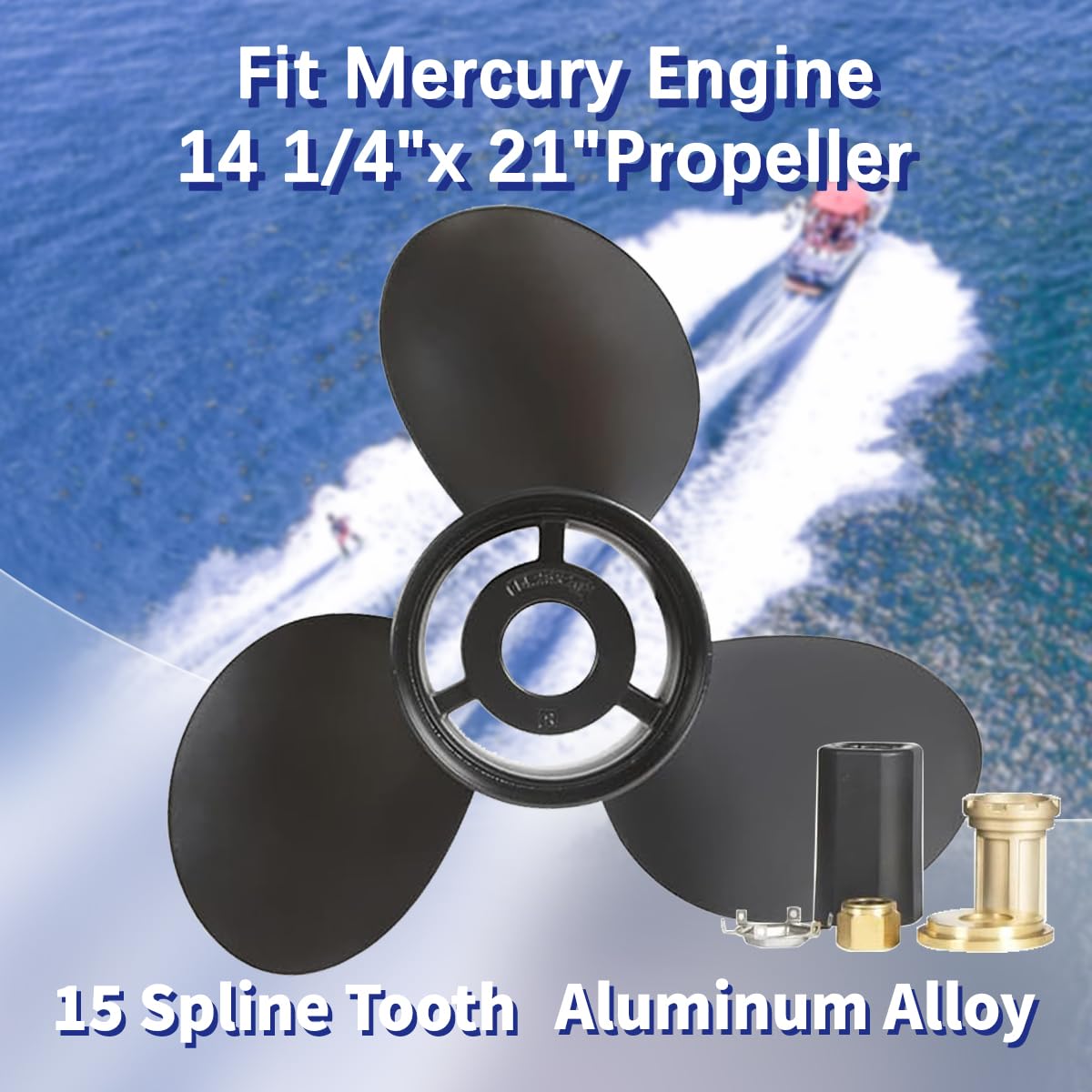 Amazon.com : 14 1/4 x 21 Aluminum Boat Outboard Propeller 135