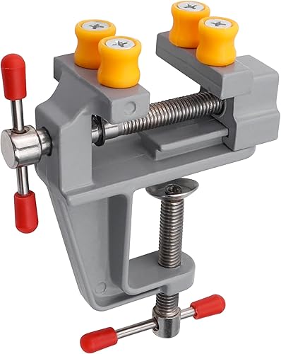 Miniatura 2 de Yakamoz Mini tornillo de banco para mesa pequeña, abrazadera de tornillo de banco, prensa de tornillo de banco de trabajo para fabricación de joyas,