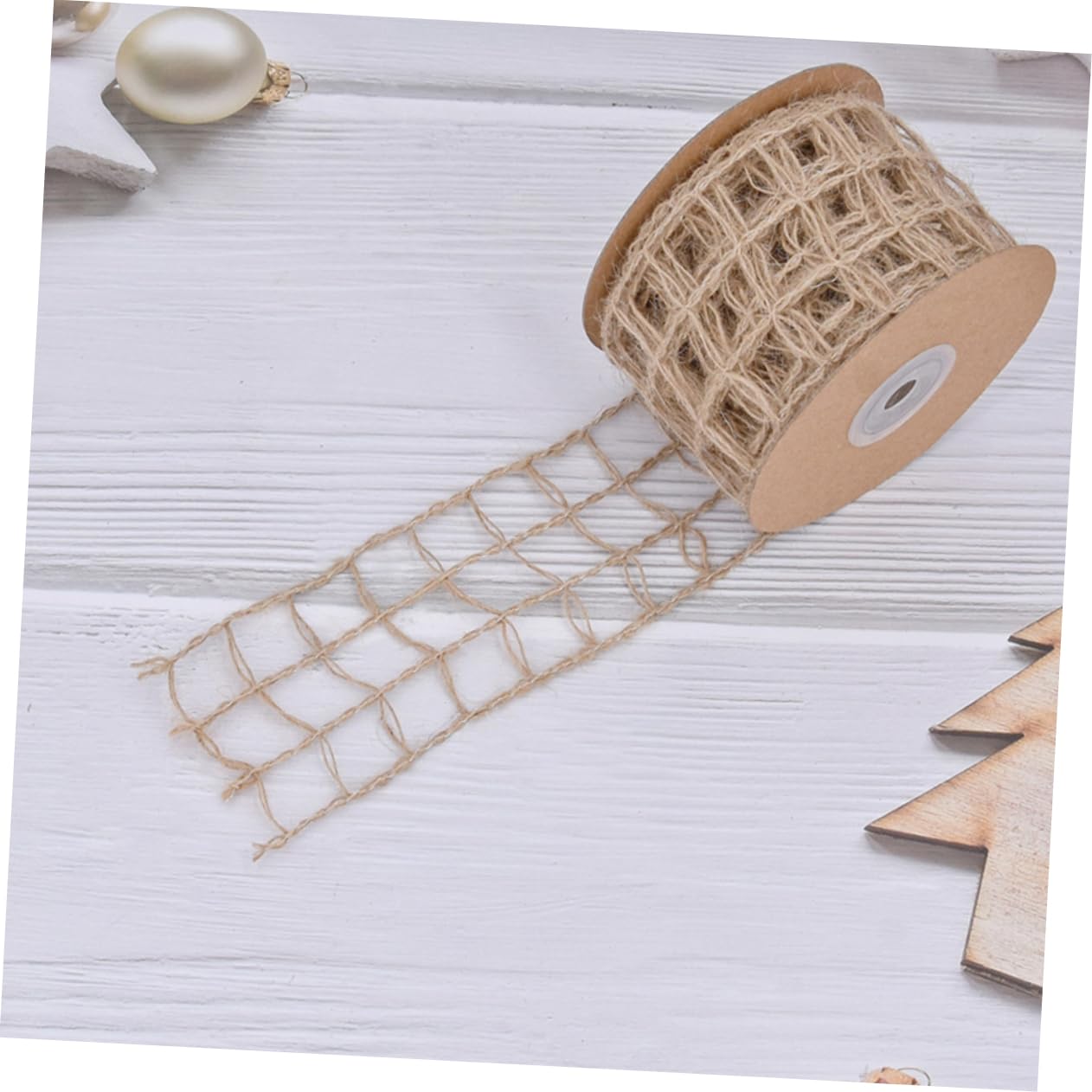 NUOBESTY 4stücke Burlap Dekoband Für Weihnachten Juteband Mit Draht Für Diy Hochzeiten Und Bastelprojekte Fach Lagig Rustikal Und Vielseitig Einsetzbar Für Blumenarrangements Und