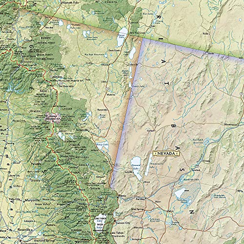 National Geographic Pacific Crest Trail Wall Map In Gift Box (18 X 48 In) (National Geographic Reference Map) #TOP3