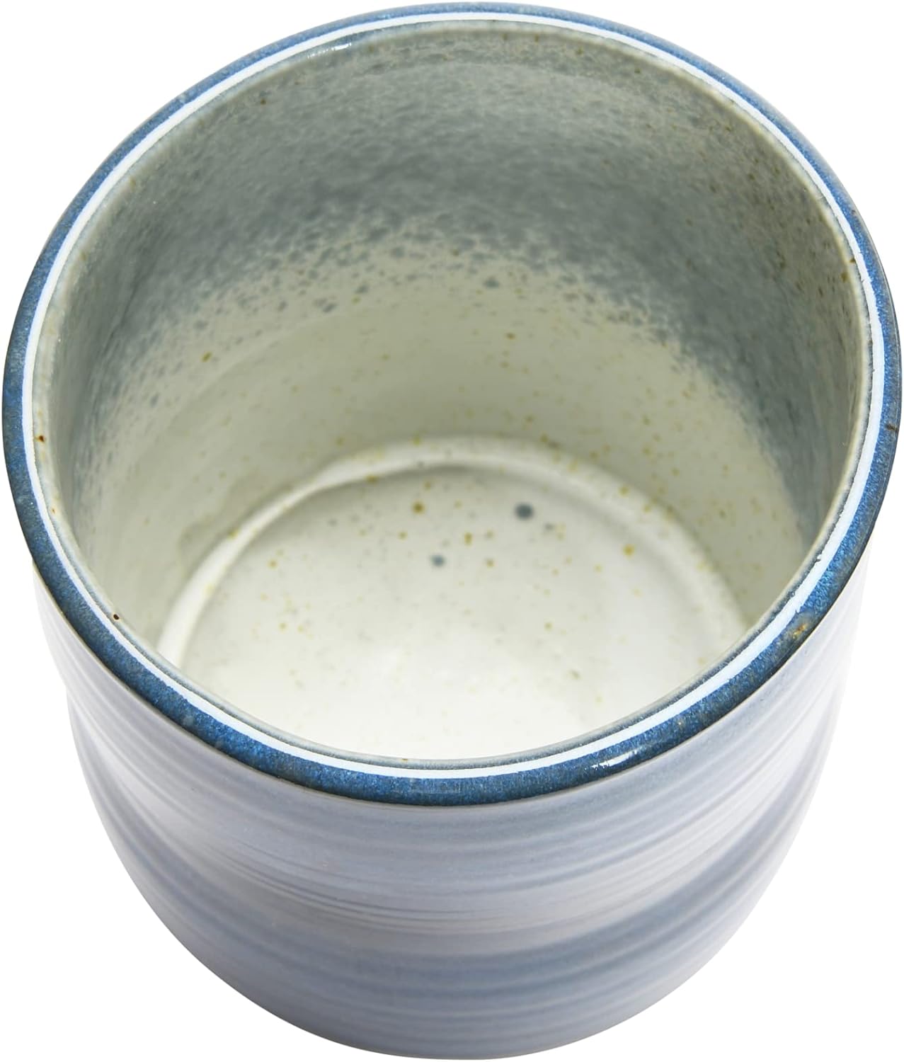 Creative Co-Op Stoneware Utensil Holder, Blue Reactive Glaze Dining/Entertain Tools, 5" L x 5" W x 6" H : Home & Kitchen