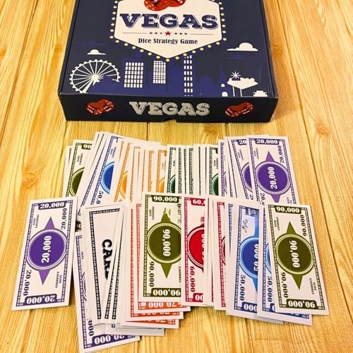 Image of Tickles Vegas Dice Strategy Bidding & Casino Theme Board Game for Family & Friends Adults Party Fun (Ages: 14+ Years, Players: 4-10)