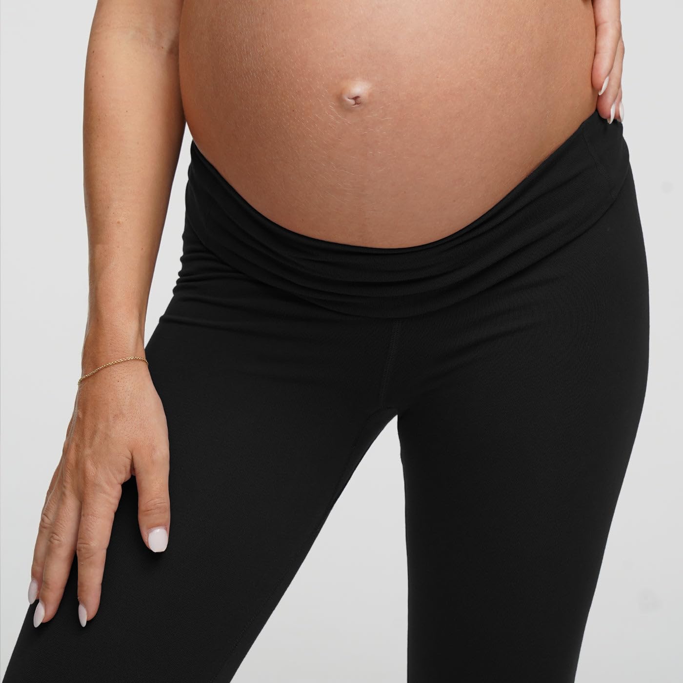 creamy fabrics Schwangerschafts Leggings Damen nahtlos mit hohem Bund | Weicher Viskose Stretch mit flexiblem Bauch Einsatz für sanften Halt und Komfort während der gesamten Schwangerschaft