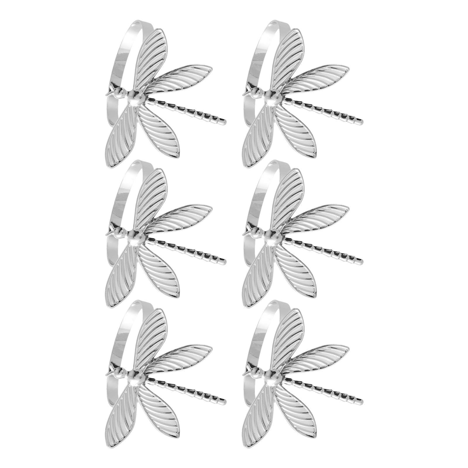 Metal Napkin Holders Artistic Dragonflies Shape Rings Perfect for Restaurants Weddings Event Metal Decorative Holders