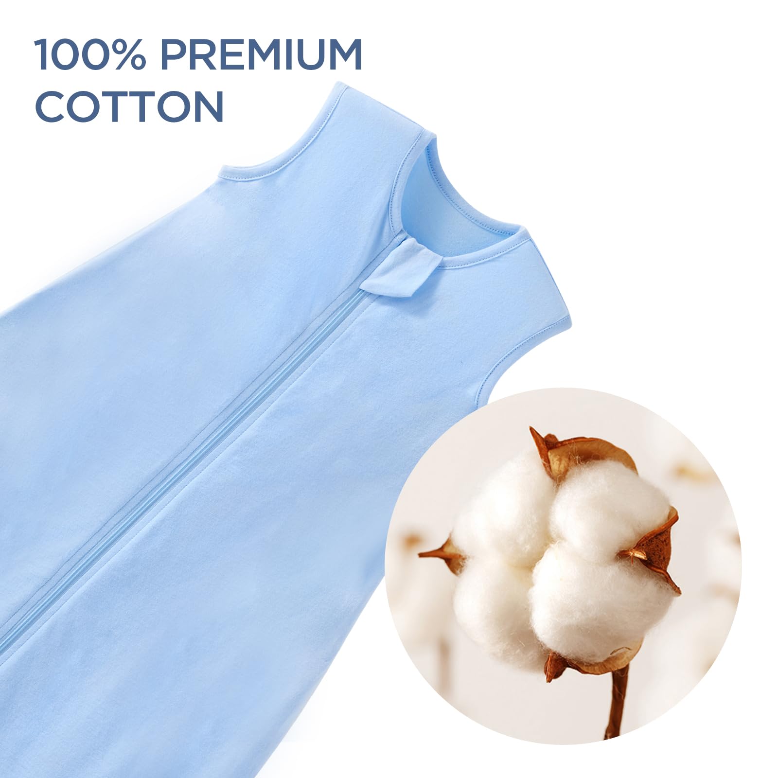 Duomiaomiao Baby Sleeping Bag 2 Pack 1.0 Tog Sleep Sack - Image 2