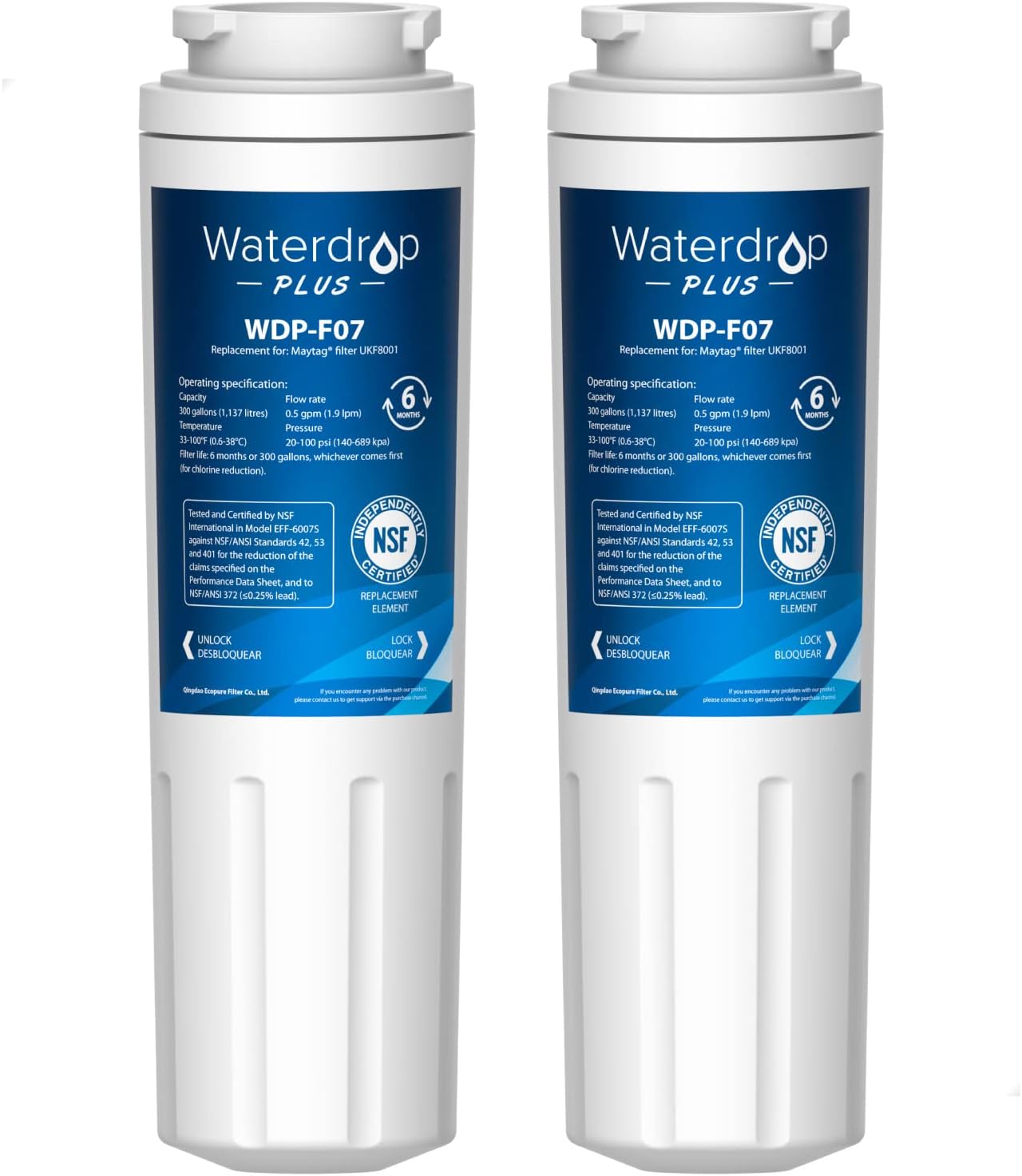 Maxblue UKF8001 Refrigerator Water Filter, Replacement for