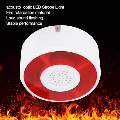Miniatura 6 de Sonew DC 12V LED intermitente lámpara de seguridad sistema de alarma alarma estroboscópica luz de advertencia sirena acústica óptica