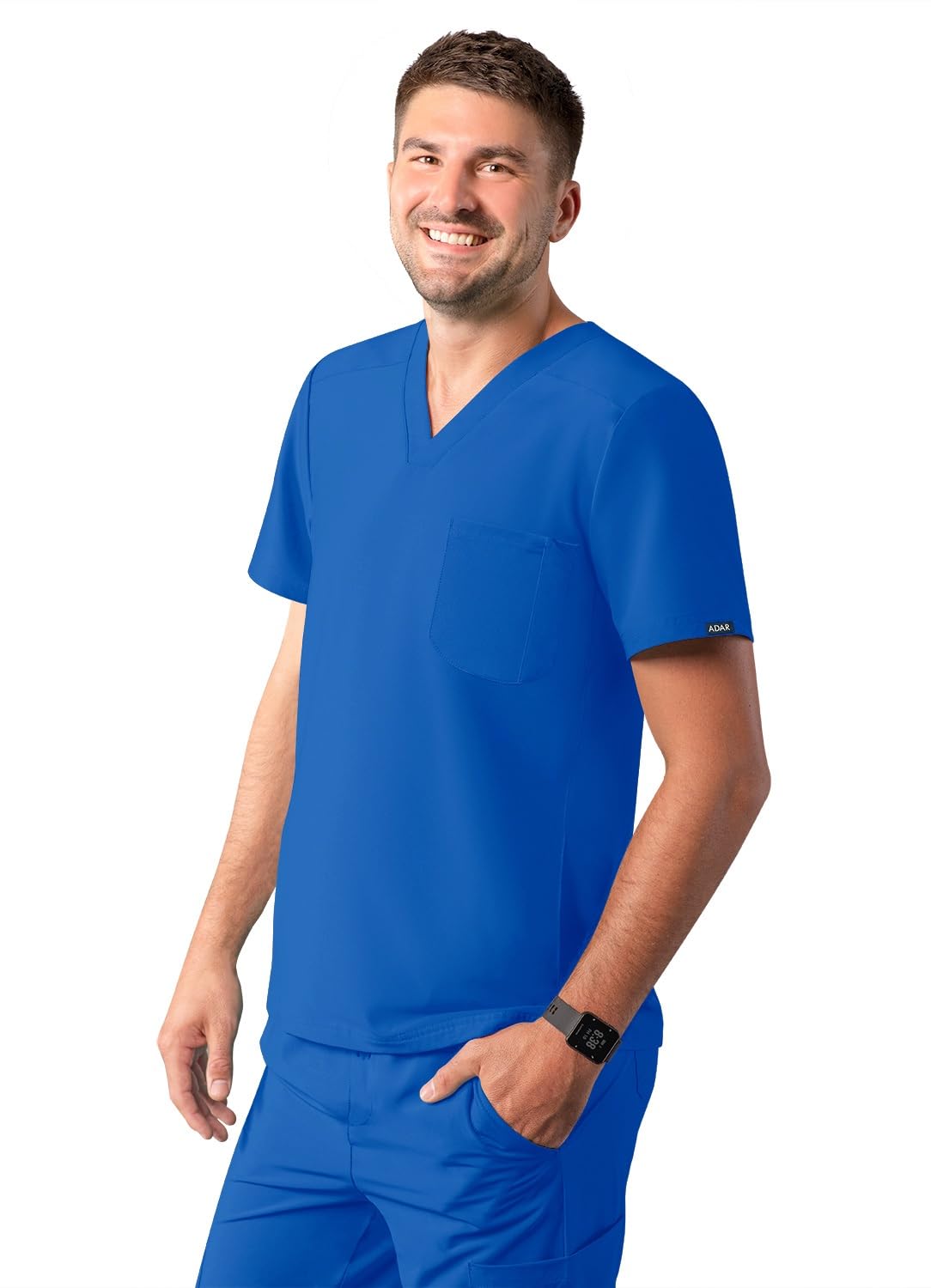 ADAR Medical Uniforms A6010ryl Medical Scrubs Shirt Hombre