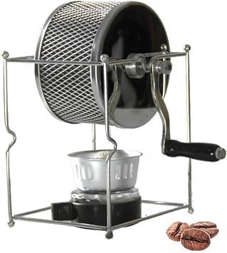 Stainless Crank Coffee Bean Roaster Portable Diy Wheel Baking Machine for Home Camping and Office Use Easy to Clean Compact Design