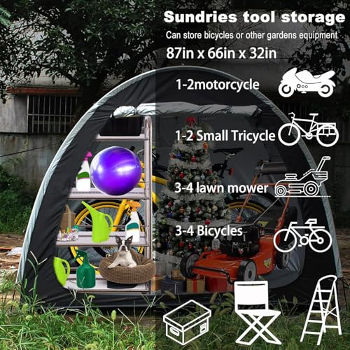 Funda para bicicleta tipo tienda impermeable con doble puerta 6