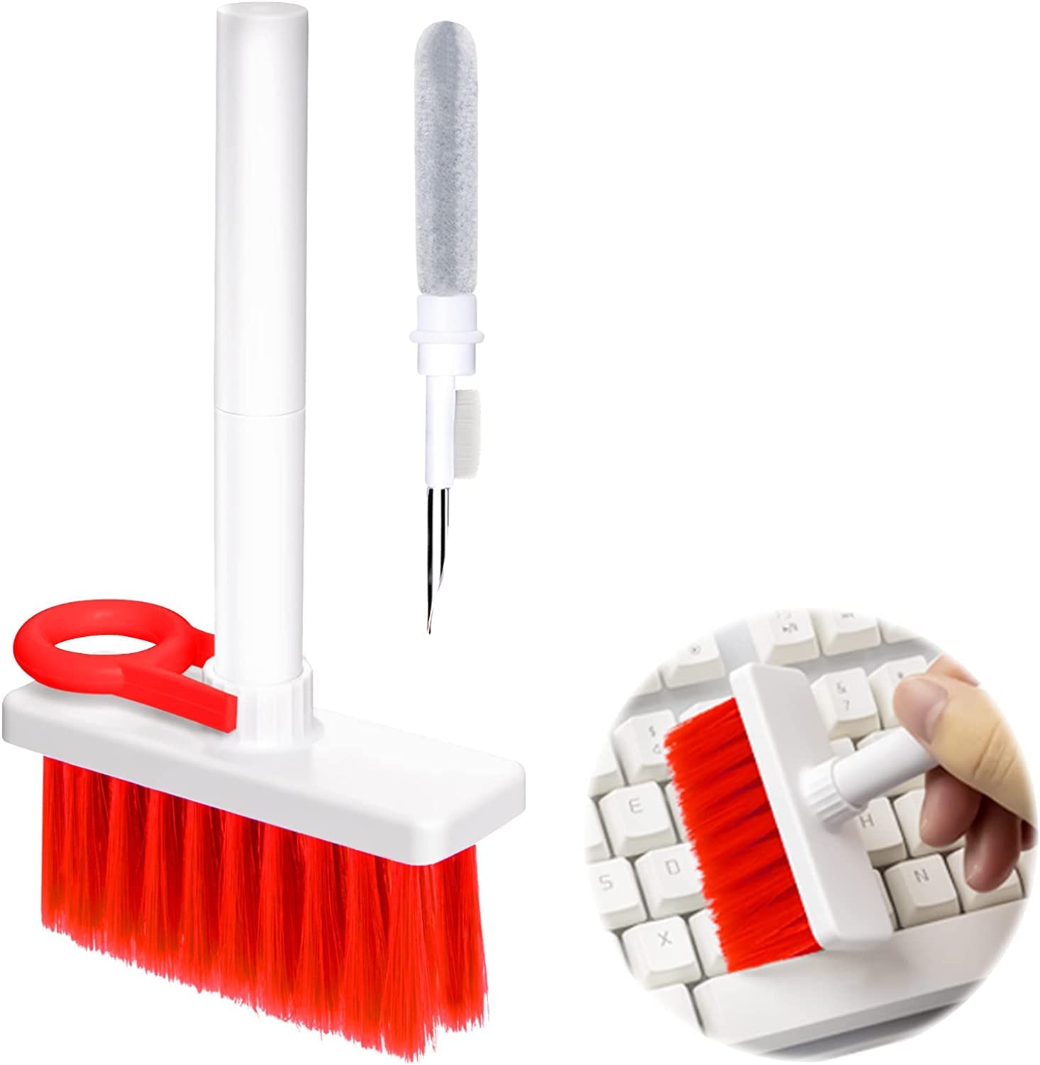 2022 New Cleaner Kit for Keyboard Soft Brush 5 in 1 Multifunction Computer Cleaning Tools Kit with Keycap Puller(Red) (B0BCQPK53Q) Amazon Price History, Amazon Price Tracker