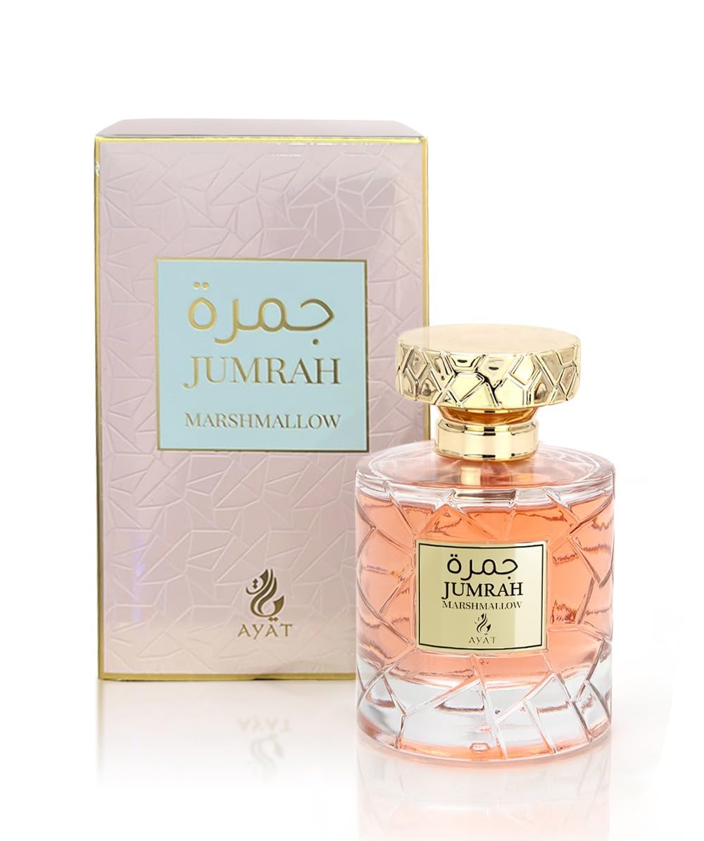 AYAT PERFUMES – Duft JUMRAH 100 ml Hergestellt in Dubai – Noten von Gewürzen, Amber, Vanille, Zimt und Holz – Orientalischer Eau de Parfum Unisex für Damen und Herren (Jumrah) (Jumrah Marshmallow)