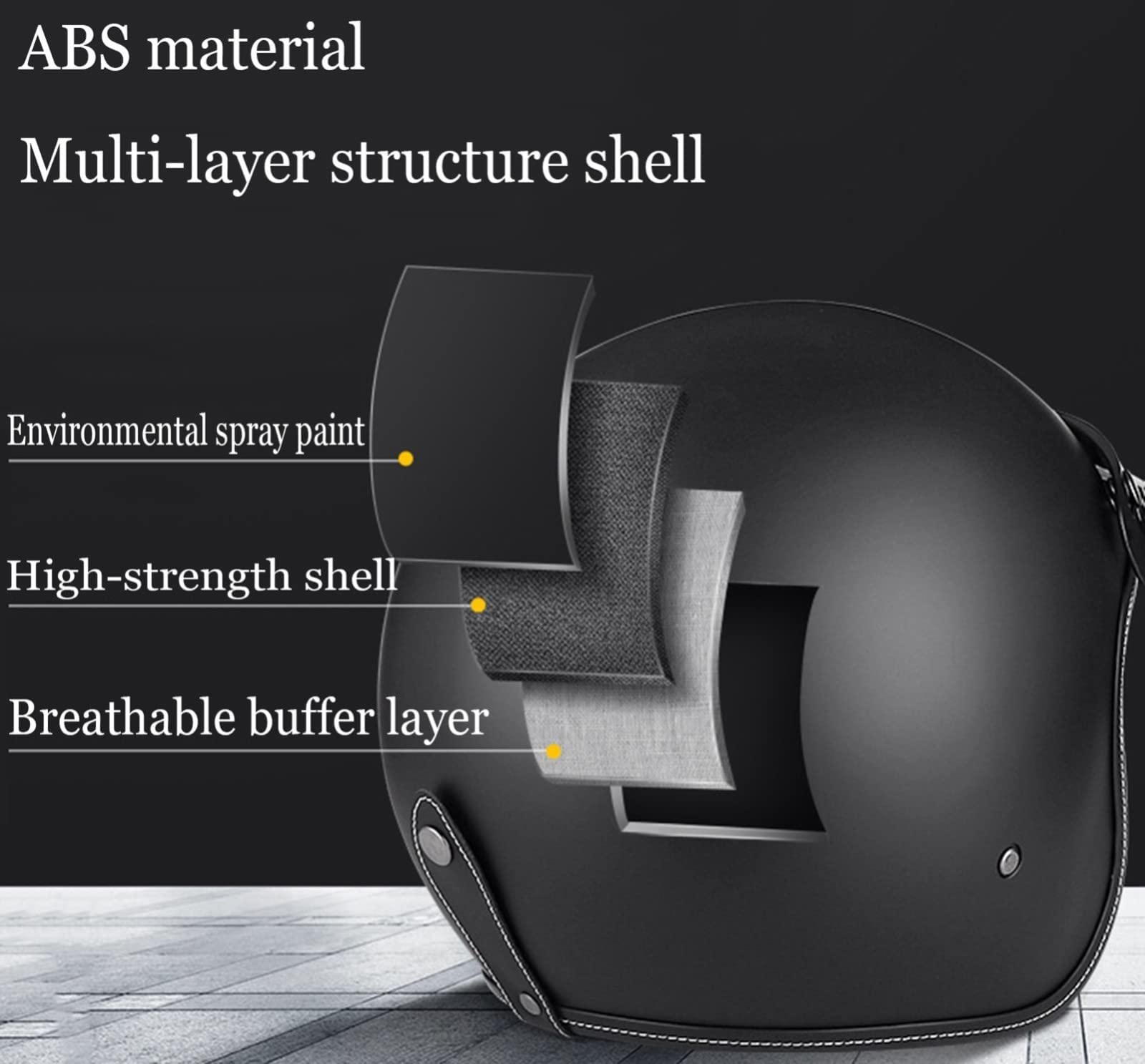 Kask typu cruiser chopper z otwartą twarzą, homologowany przez ECE, kask do skutera i motoroweru(A,M=5657CM)