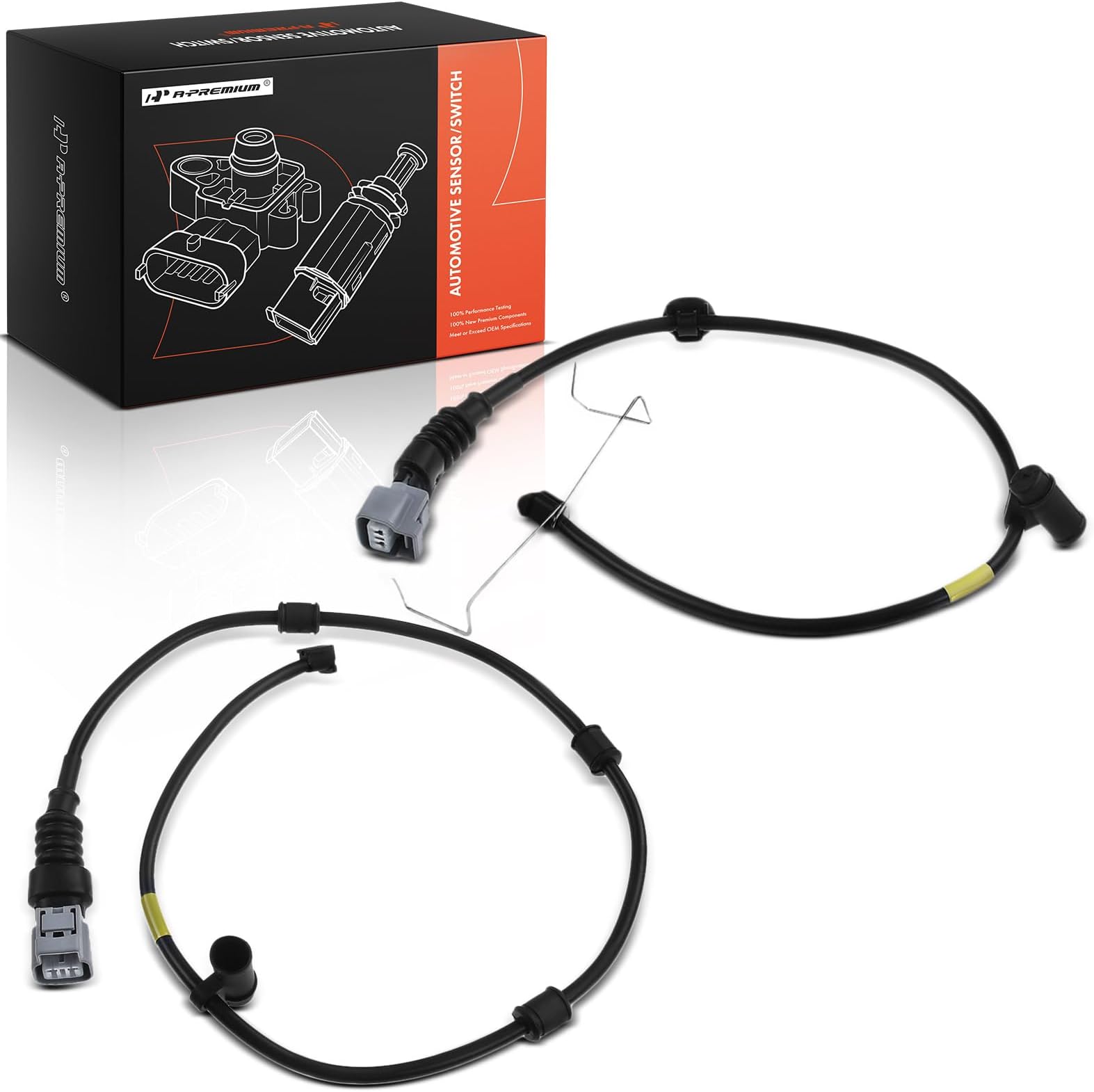 A-Premium Disc Brake Pad Wear Sensors Compatible with Lexus LS460 2007-2017 LS600h 2008-2016 Front and Rear Side 2-PC Set
