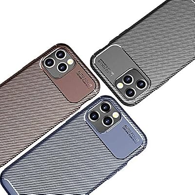 Spia Apple iPhone 12 Pro Max Case Black Carbon Silicone Original Flexible Thin Improved Durable Anti-Shock Protector New Generation Design (Apple iPhone 12 Pro Max, Black)