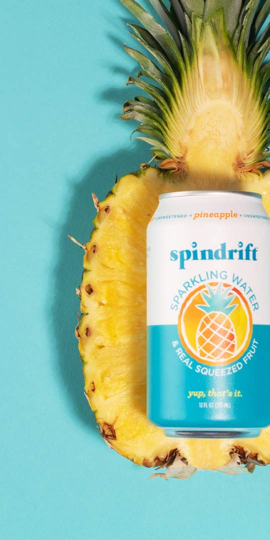 Spindrift Sparkling Water, Pineapple Flavored, Made With Real Squeezed