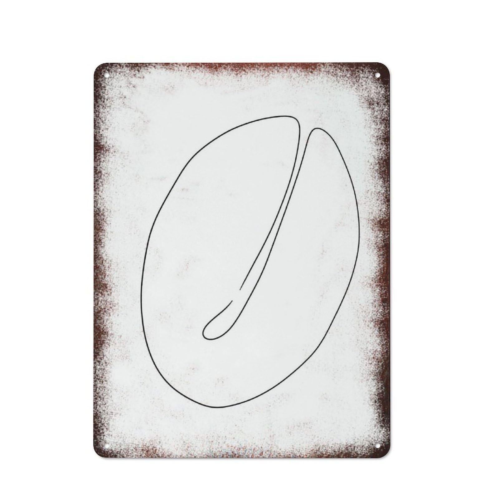 peiyeety Metal Tin Sign Coffee Bean Line Art Pattern Vintage Rustic Wall Art Kitchen Bathroom Bedroom Living Room Cafe Farmhouse Entryway Office Garage Home Bar Laundry Room Porch Patio 6x8 Inch