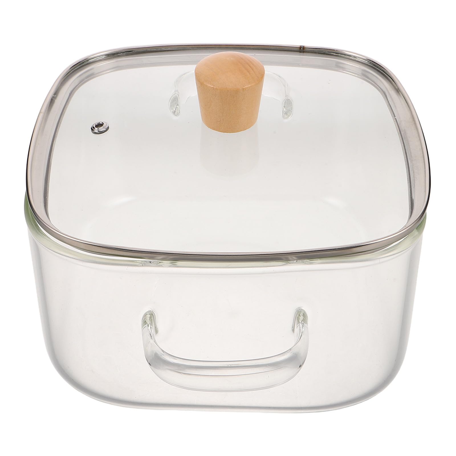 Pot en verre carré 4L idéal pour les repas conviviaux des petites familles