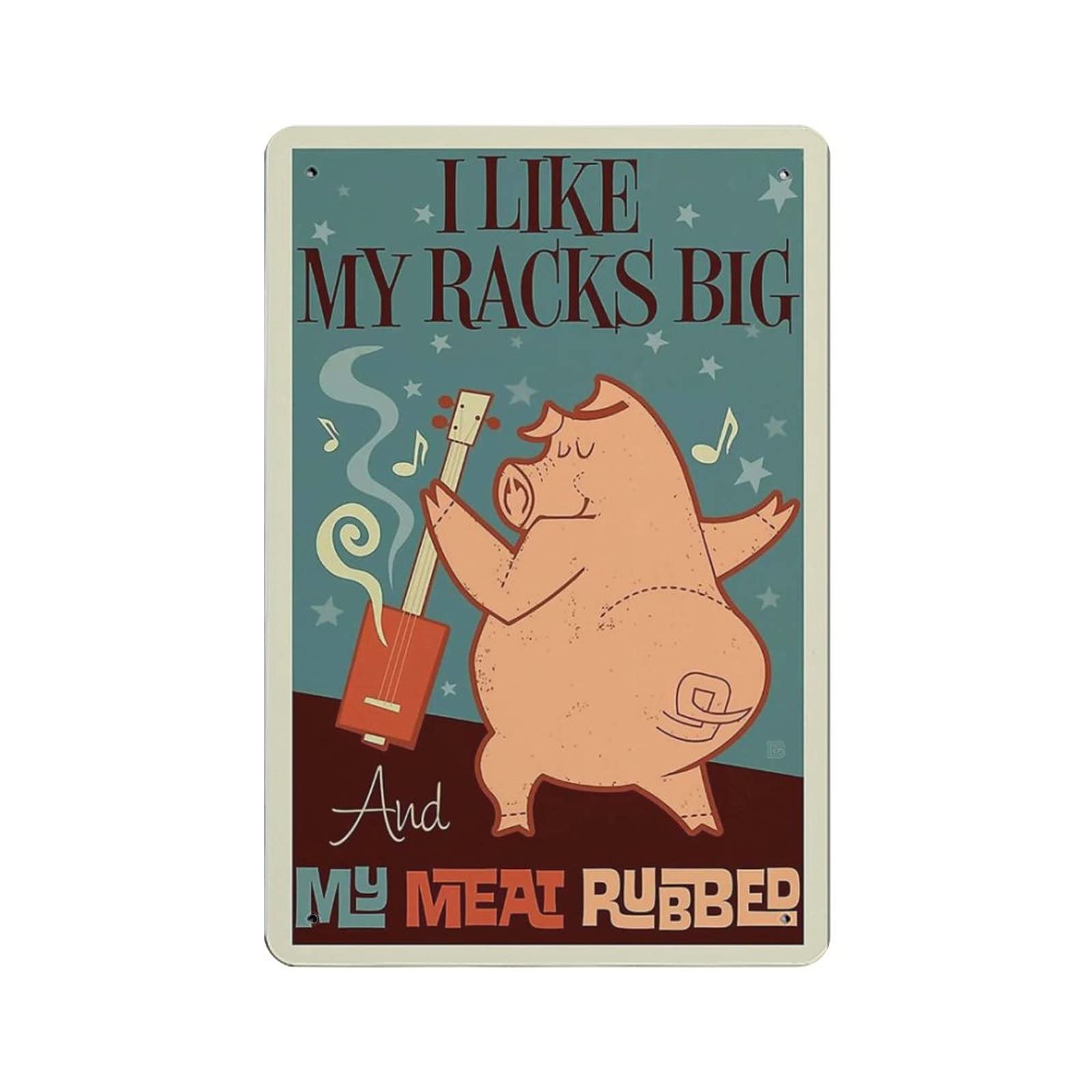 AOOEDM Cute Pig Metal Signs for Garage Man Cave Bar Kitchen Coffee Tin Sign Nostalgic Wall Decor Signs Vintage Retro Poster