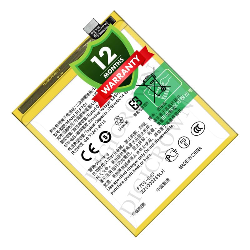 Image of Original BLP701 Battery Compatible for Oppo Reno (CPH1917, PCAM00, PCAT00) - (3765mAh) - 1 Year Warranty DF7