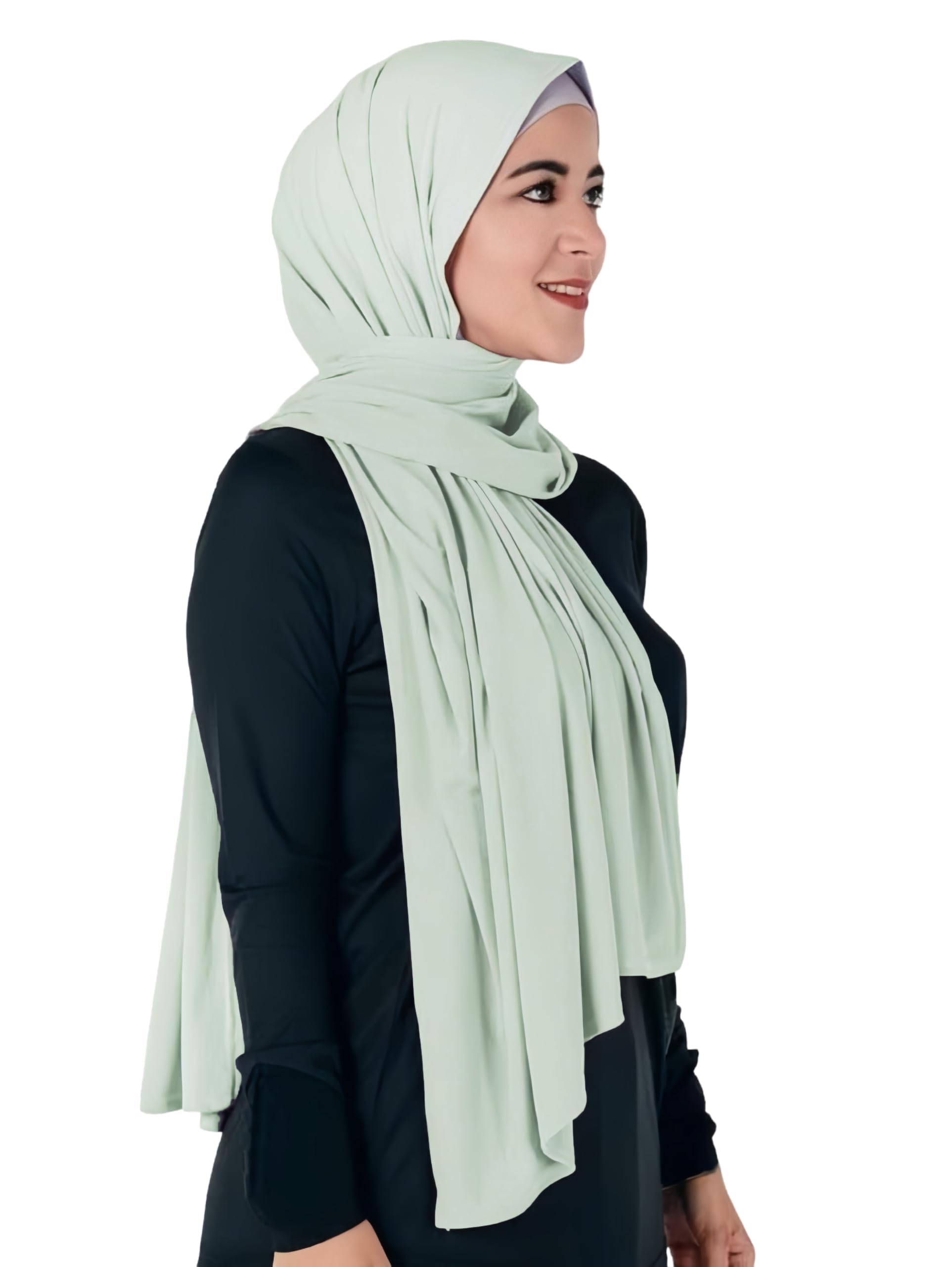 Lina & Lily Non-see-through Premium Jersey Maxi Hijab Head Scarf Wrap for Muslim Women