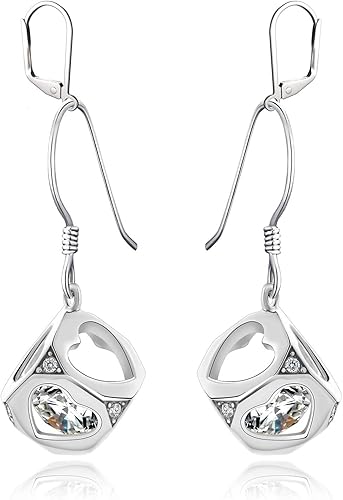 Miniatura 4 de 100 ganchos hipoalergénicos para aretes, alambre de oreja con cierre de palanca, latón chapado en plata de ley CF195-0.748 in de largo, Latón Latón