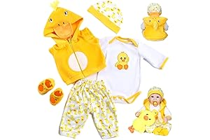 Reborn Baby Dolls Clothes 22 inch Outfit Accessories Yellow Duck 5pcs Set
