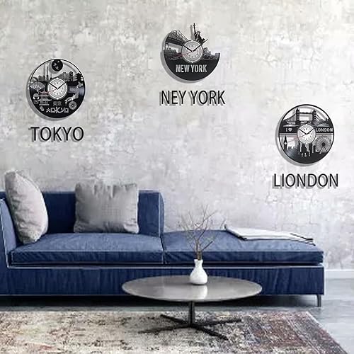 Miniatura 5 de Kansas City USA - Reloj de pared de vinilo para pared, 12.0in, decoración del hogar, regalos de recuerdo de viaje