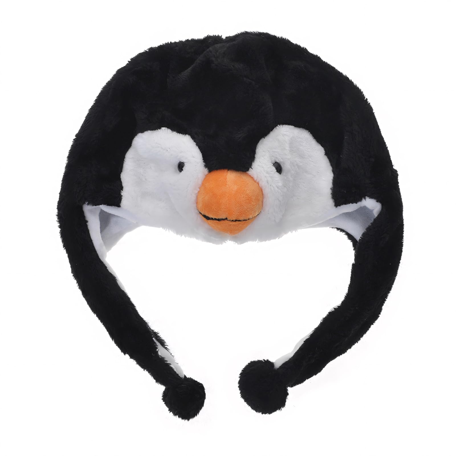 TOPTIE Animal Cosplay Hat With Ear Flap Funny Animal Shaped Hood Cap Fancy Dress Hat- Penguin