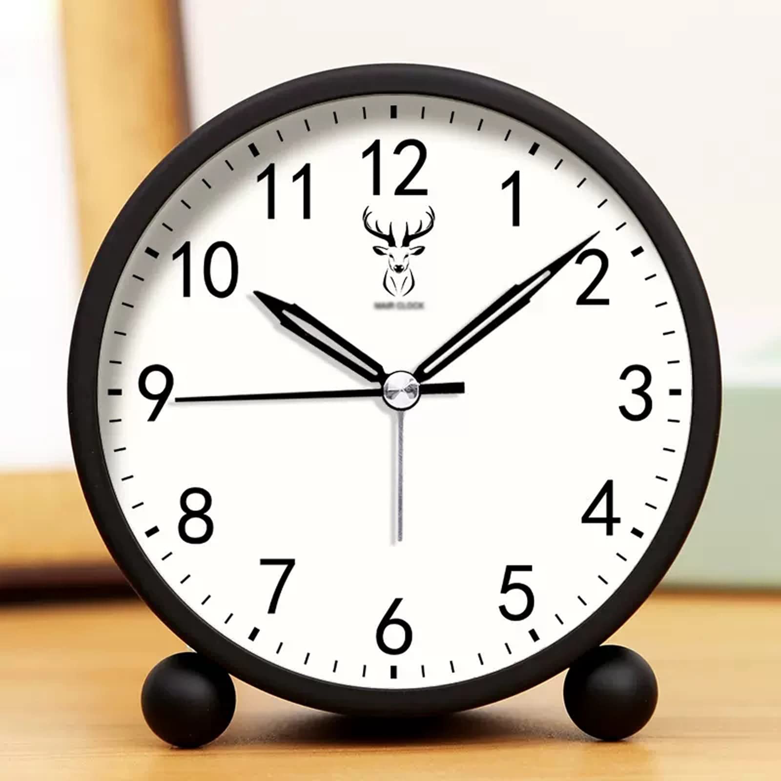 SBZIOJHDR alarm clock, Alarm clocks bedside for bedrooms, Clock,Clocks Bedside,4" Analog for Bedroom Battery Operated Round with Backlight smart alarm clock