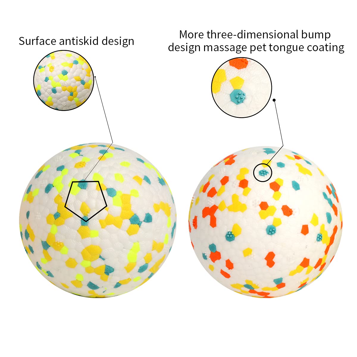 XGYLVFEI Lightweight Dog Ball for Throwing Indestructible Dog Ball Toy for Large Medium Dogs and Puppies - Image 3