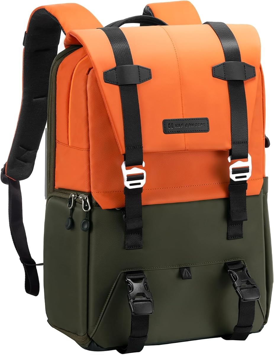 Mochila para cámara, Bolsas para cámara de 20 litros para fotógrafos | Gran capacidad, cubierta impermeable, compartimento para portátil de 15-15,6 pulgadas, compatible con Canon/Nikon/Sony, DJI Mavic Drone,B01
