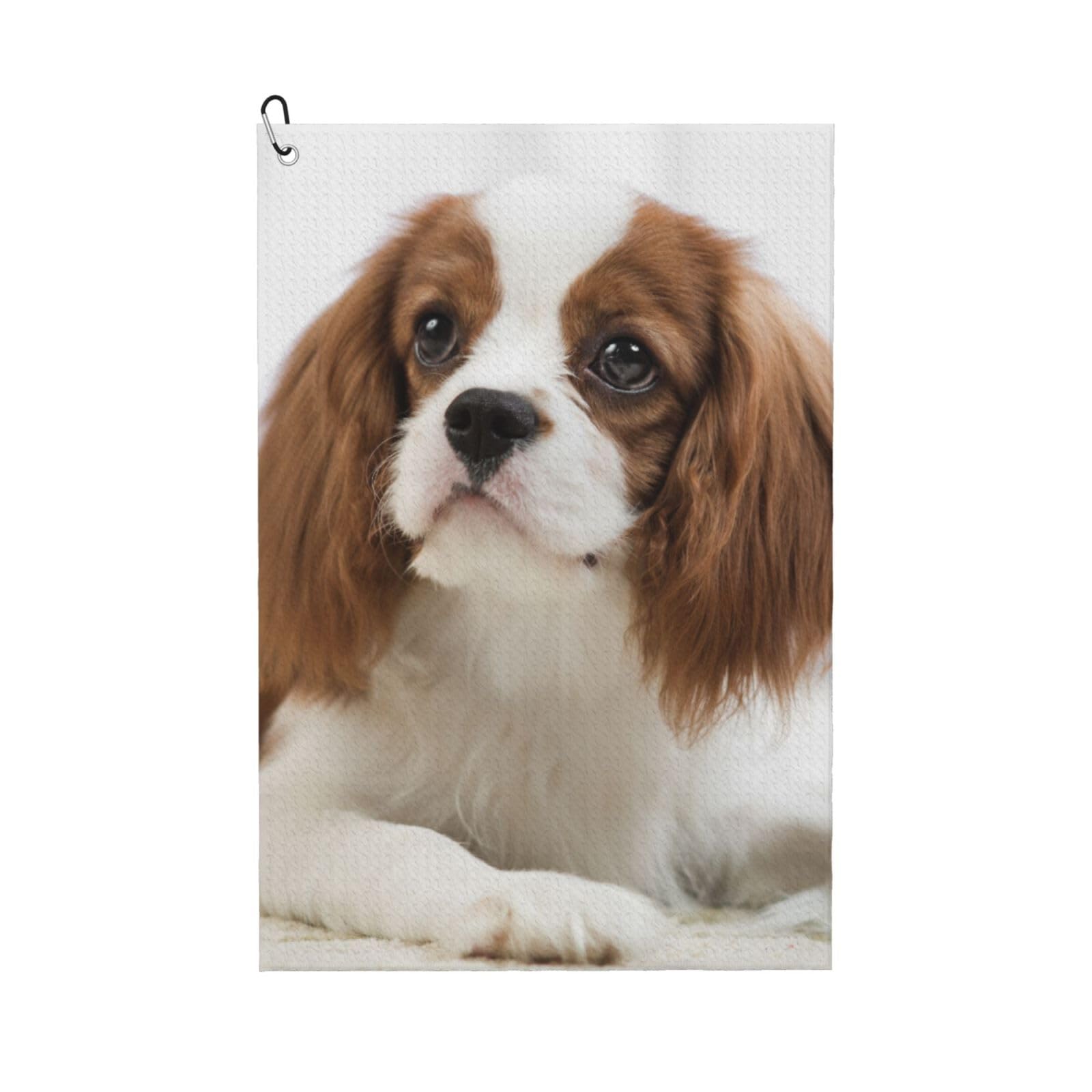 Hnnkloy Cavalier King Charles Spaniel Brown Spaniel, 16x24 in Portable Waffle Golf Towels with Carabiner Clip for Golf Bag
