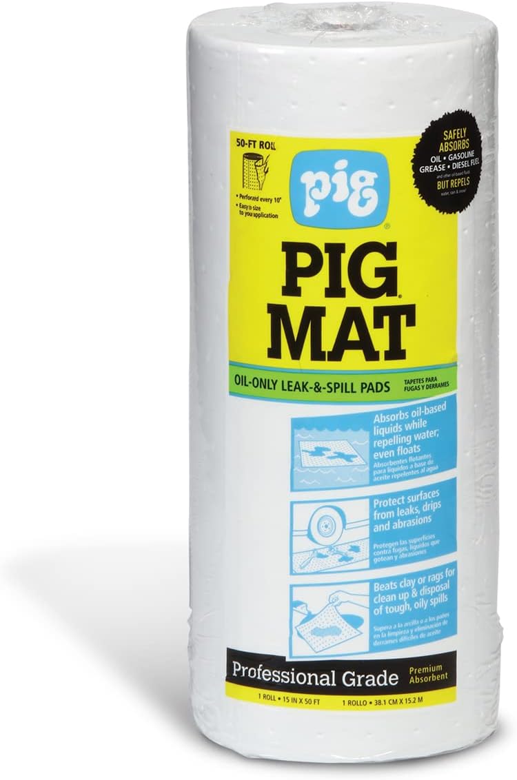 PIG Water-Rep Oil-Absorbent t-Wt Roll - 15" x 50'