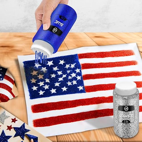 Miniatura 66 de Purpurina navideña para manualidades, 1 libra cada una (4 libras en total) con purpurina fina para manualidades, paquete de 4 confeti de Navidad