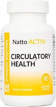 Natto ACTIV Systemic Enzymes Nattokinase with Serrapeptase & Bromelain Supports Cardiovascular & Circulatory Wellness Designed for Use Between Meals 90 Capsules