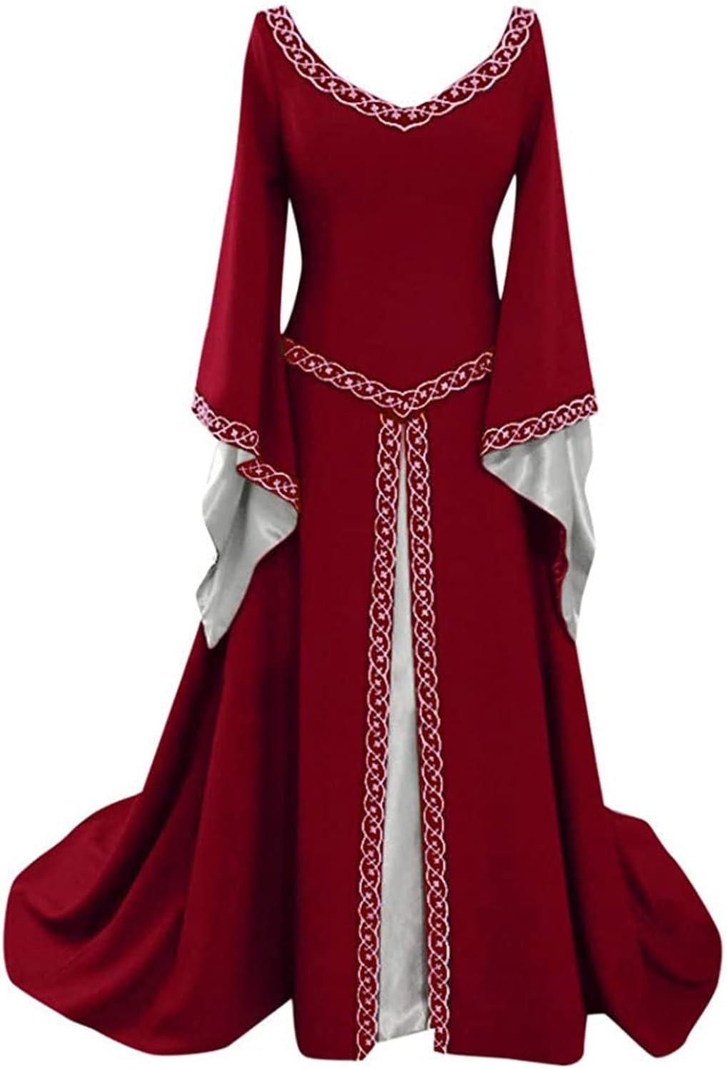 Robe Médiévale Pour Halloween - Style Gothique Femme Avec Manches Longues - Déguisement Chic Et Confortable