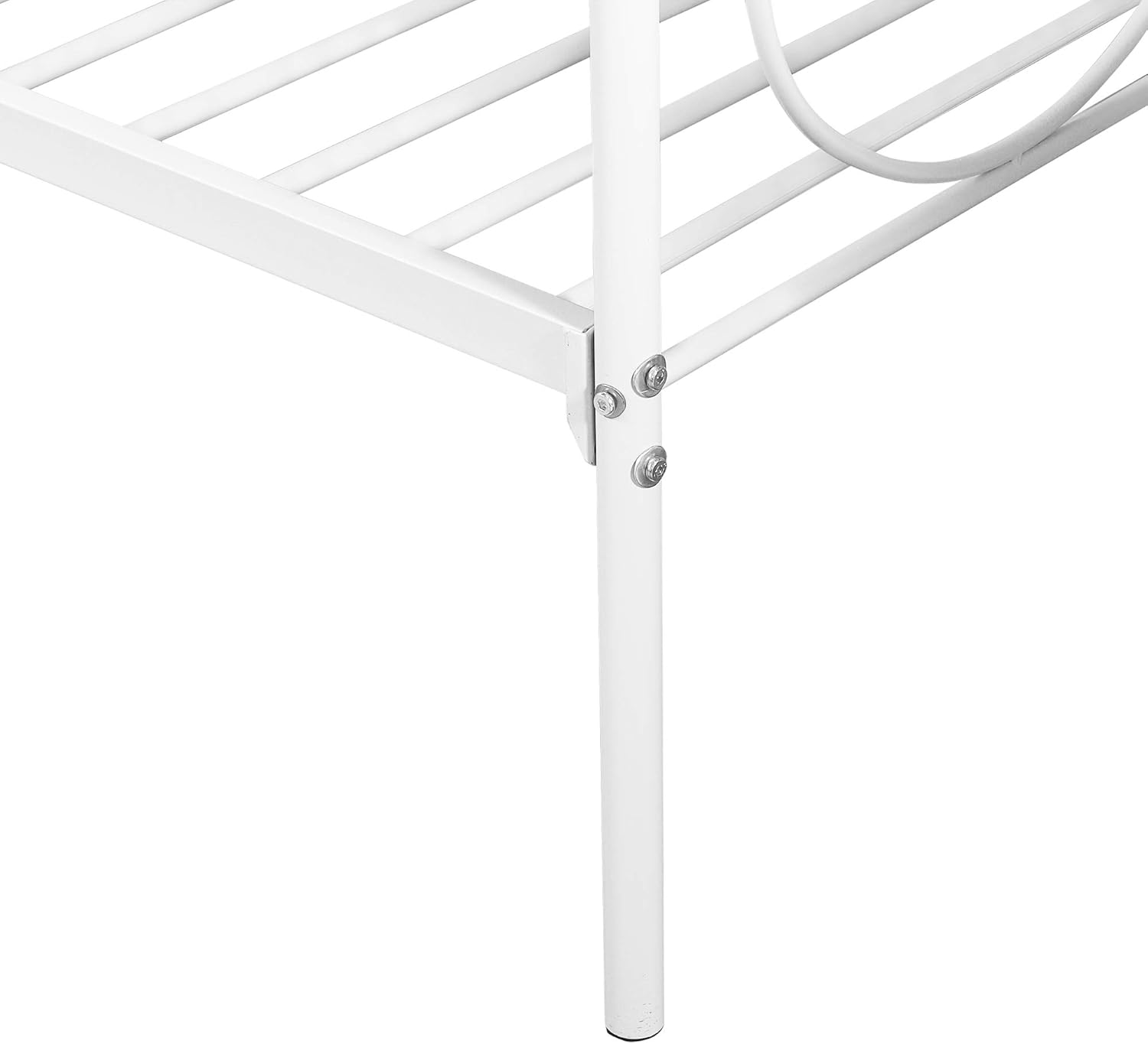 Furinno Angeland Carca Metal Daybed, Twin, White