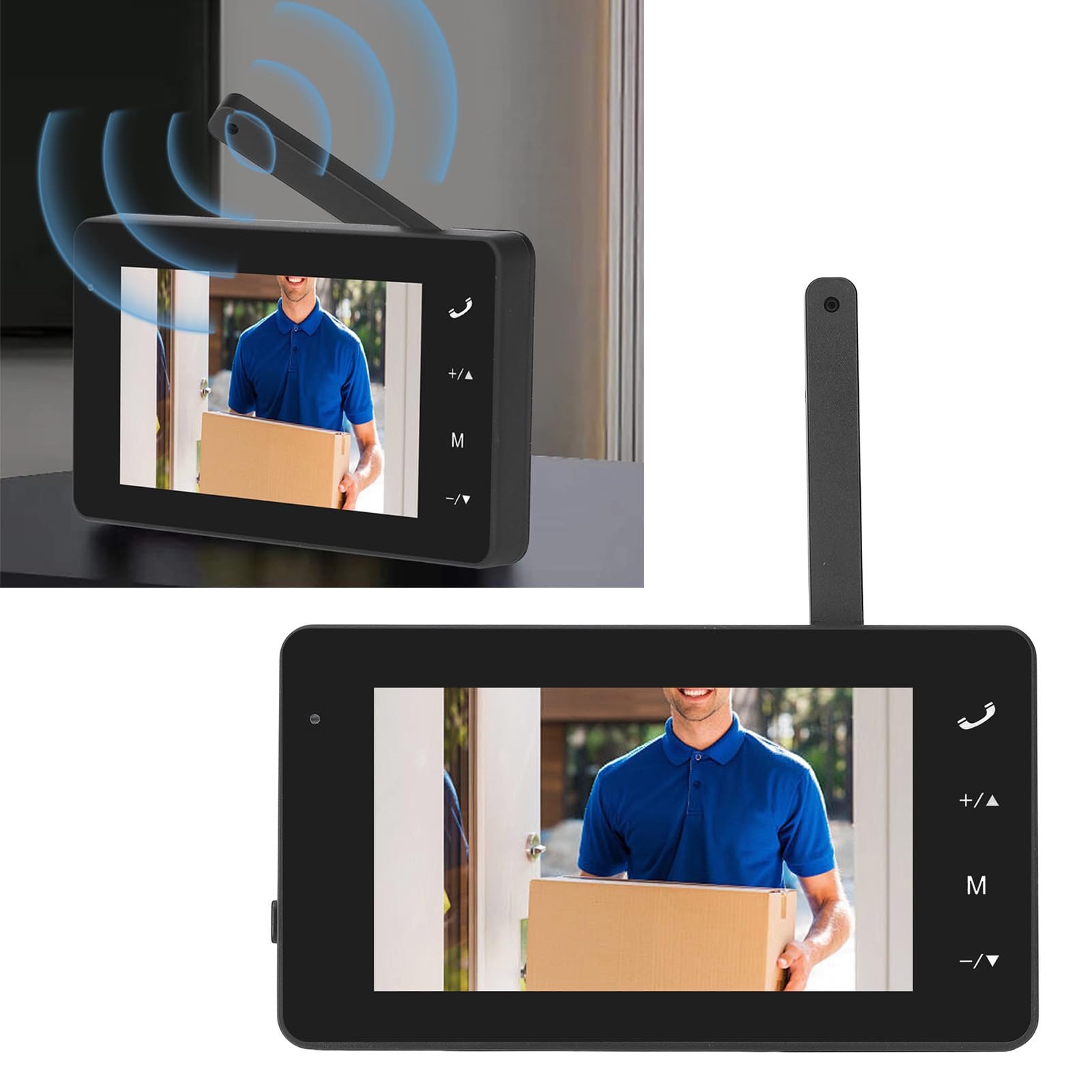 Luocute Videoportero Inalámbrico 1080P, de Intercomunicación con Timbre y Lente de 8MP 170° de Ángulo de Visión, for Puerta de Entrada y Acceso Residencial