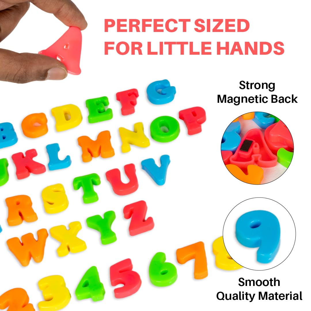 Avis Junior Magnetic ABCD Capital Letters & Numbers Fridge Magnets 36 Pcs Educational Learning Toys for Kids 1 + Year Old