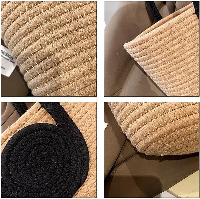 Image of Handmade Crochet Tote Bag with Circular Handle, 25 cm x 15 cm