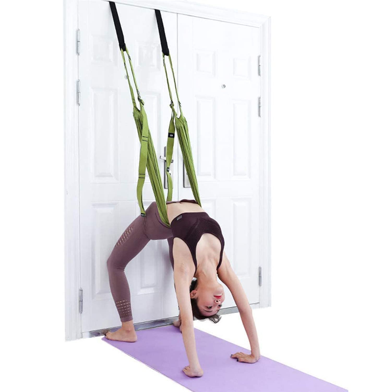 Yoga Fitness Stretching Strap, Adjustable Leg Stretcher Back Bend Assist Trainer