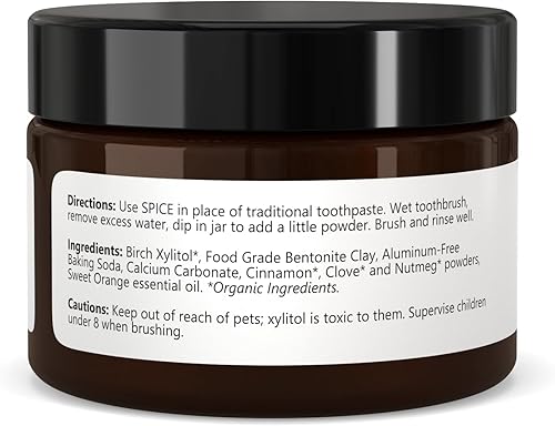 Miniatura 8 de Isabella's Clearly Spice - Polvo de dientes remineralizante  Pasta dental natural blanqueadora sin flúor para adultos, niños, dientes y encías