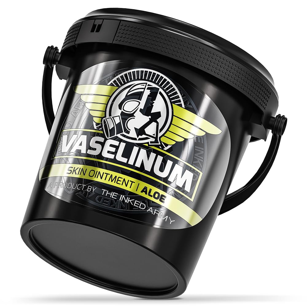 Vaselina blanca con aloe vera (aloe vera) para tatuajes y estudios profesionales, 1000 ml, con aloe vera, caléndula eucalipto o neutro