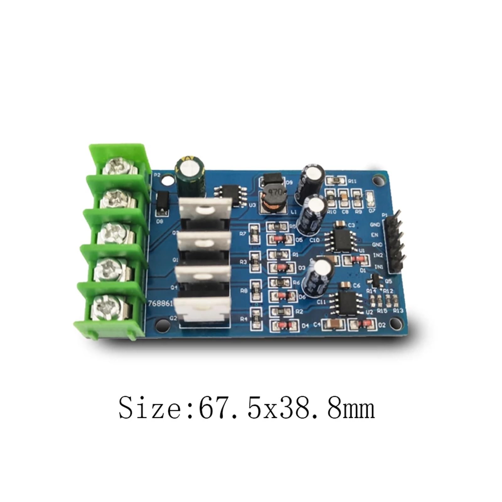 Módulo controlador de motor de puente H de alta potencia 5-30V 170W NMOS con freno adelante y marcha atrás PWM controlador de velocidad del motor de ciclo de trabajo